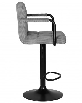 Стул барный DOBRIN KRUGER ARM BLACK, серый вельвет (LAR-E2041-25) в Магнитогорске - magnitogorsk.ok-mebel.com | фото 3