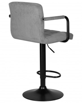Стул барный DOBRIN KRUGER ARM BLACK, серый вельвет (LAR-E2041-25) в Магнитогорске - magnitogorsk.ok-mebel.com | фото 4