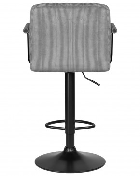 Стул барный DOBRIN KRUGER ARM BLACK, серый вельвет (LAR-E2041-25) в Магнитогорске - magnitogorsk.ok-mebel.com | фото 5