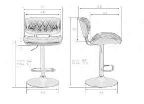 Стул барный DOBRIN MORGAN, цвет черный глянец PU ABD 002 в Магнитогорске - magnitogorsk.ok-mebel.com | фото 11