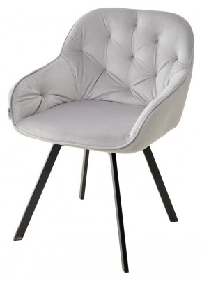 Стул GALE 360 град. поворот. BLUVEL-03 LIGHT GREY, велюр/ черный каркас, М-City в Магнитогорске - magnitogorsk.ok-mebel.com | фото