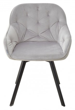 Стул GALE 360 град. поворот. BLUVEL-03 LIGHT GREY, велюр/ черный каркас, М-City в Магнитогорске - magnitogorsk.ok-mebel.com | фото 3