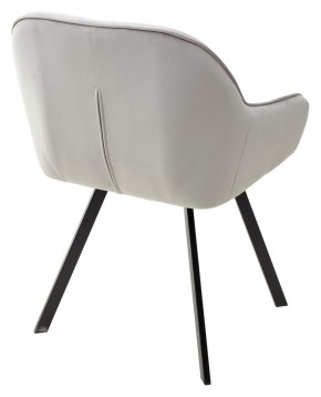 Стул GALE 360 град. поворот. BLUVEL-03 LIGHT GREY, велюр/ черный каркас, М-City в Магнитогорске - magnitogorsk.ok-mebel.com | фото 4