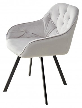Стул GALE 360 град. поворот. BLUVEL-03 LIGHT GREY, велюр/ черный каркас, М-City в Магнитогорске - magnitogorsk.ok-mebel.com | фото 5