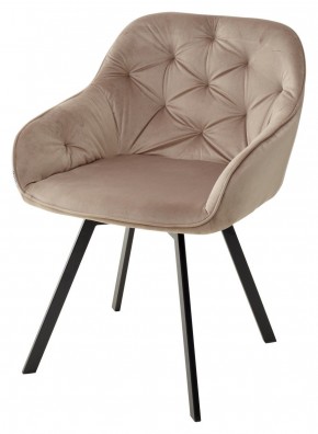 Стул GALE 360 град. поворот. BLUVEL-40 BEIGE, велюр/ черный каркас, М-City в Магнитогорске - magnitogorsk.ok-mebel.com | фото