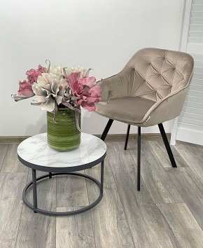 Стул GALE 360 град. поворот. BLUVEL-40 BEIGE, велюр/ черный каркас, М-City в Магнитогорске - magnitogorsk.ok-mebel.com | фото 2