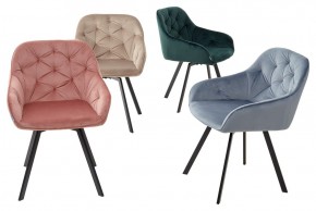 Стул GALE 360 град. поворот. BLUVEL-40 BEIGE, велюр/ черный каркас, М-City в Магнитогорске - magnitogorsk.ok-mebel.com | фото 3