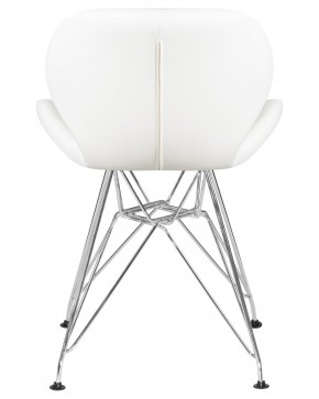 Стул обеденный DOBRIN BUTTERFLY CHROME, ножки хром, цвет белый в Магнитогорске - magnitogorsk.ok-mebel.com | фото 5