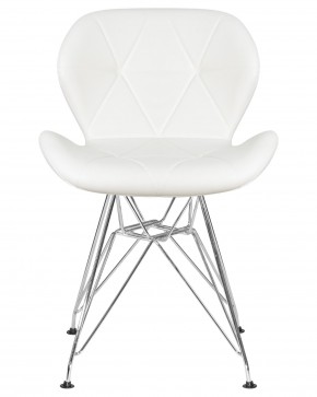 Стул обеденный DOBRIN BUTTERFLY CHROME, ножки хром, цвет белый в Магнитогорске - magnitogorsk.ok-mebel.com | фото 6