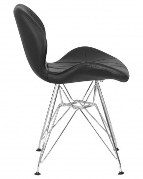 Стул обеденный DOBRIN BUTTERFLY CHROME, ножки хром, цвет чёрный в Магнитогорске - magnitogorsk.ok-mebel.com | фото 3