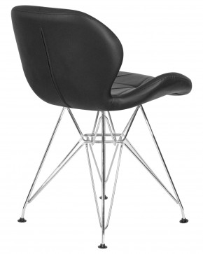 Стул обеденный DOBRIN BUTTERFLY CHROME, ножки хром, цвет чёрный в Магнитогорске - magnitogorsk.ok-mebel.com | фото 4