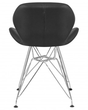 Стул обеденный DOBRIN BUTTERFLY CHROME, ножки хром, цвет чёрный в Магнитогорске - magnitogorsk.ok-mebel.com | фото 5