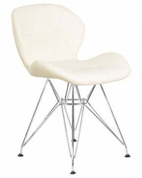 Стул обеденный DOBRIN BUTTERFLY CHROME, ножки хром, цвет кремовый в Магнитогорске - magnitogorsk.ok-mebel.com | фото 2
