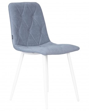 Стул обеденный DOBRIN CHILLY ROMBO, Серо-голубой Simple 26, основание белый в Магнитогорске - magnitogorsk.ok-mebel.com | фото 2
