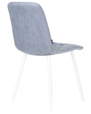 Стул обеденный DOBRIN CHILLY ROMBO, Серо-голубой Simple 26, основание белый в Магнитогорске - magnitogorsk.ok-mebel.com | фото 4