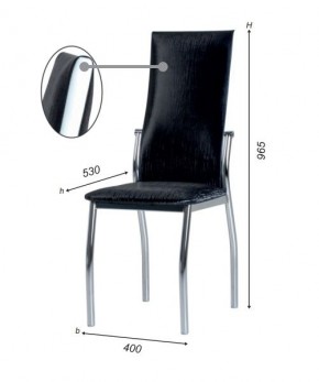 Стул Пекин А1.10-05 со вставкой (двухцветный) (Стандарт) хром/кожзам (4 шт.) в Магнитогорске - magnitogorsk.ok-mebel.com | фото 2