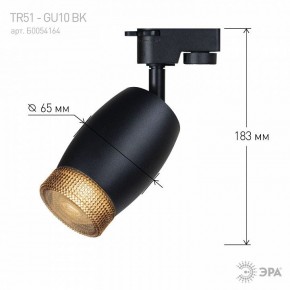 Светильник на штанге Эра  TR51 - GU10 BK в Магнитогорске - magnitogorsk.ok-mebel.com | фото 4