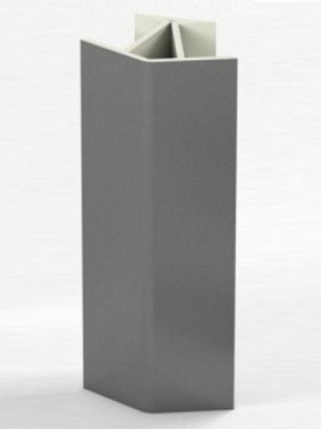 Угловое соединение для цоколя 135 гр. h100 мм (Алюминий, Белый, Черный, Сонома) в Магнитогорске - magnitogorsk.ok-mebel.com | фото