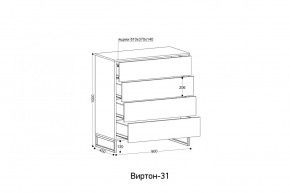 ВИРТОН 31 Комод (винтерберг) в Магнитогорске - magnitogorsk.ok-mebel.com | фото 2