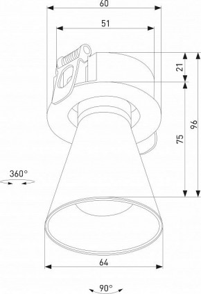 Встраиваемый светильник Elektrostandard Bell 25097/LED 8W 4000K черный в Магнитогорске - magnitogorsk.ok-mebel.com | фото 5